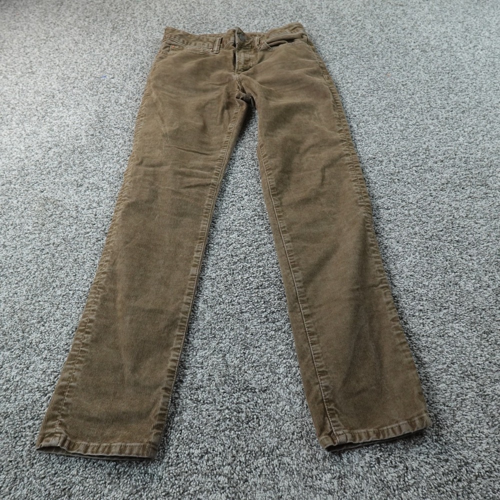 American Eagle Pants Mens 28X30 Brown Corduroy Five Pocket Slim Straight Flex